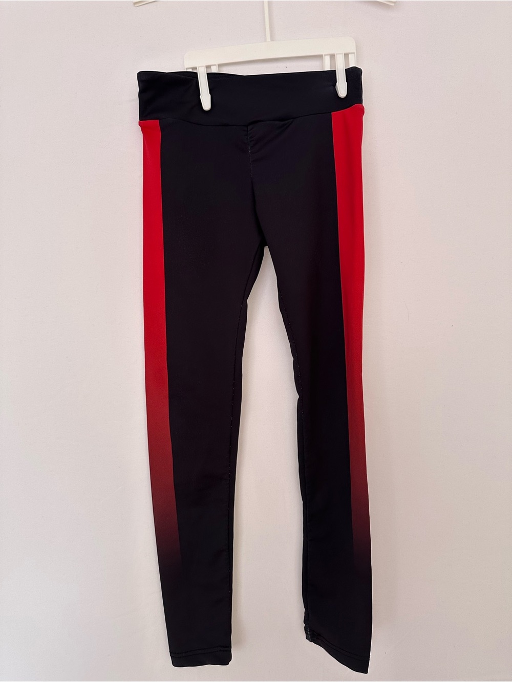 Black and Red Girls' Athletic Leggings
